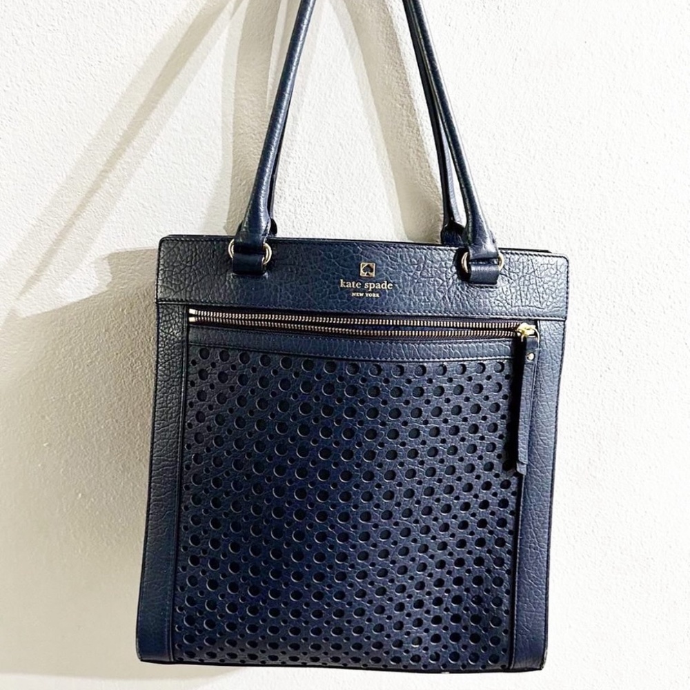 Kate Spade Lynn Perri Lane Bubbles Leather Tote